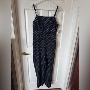 Polka Dot Jumpsuit - Black and White